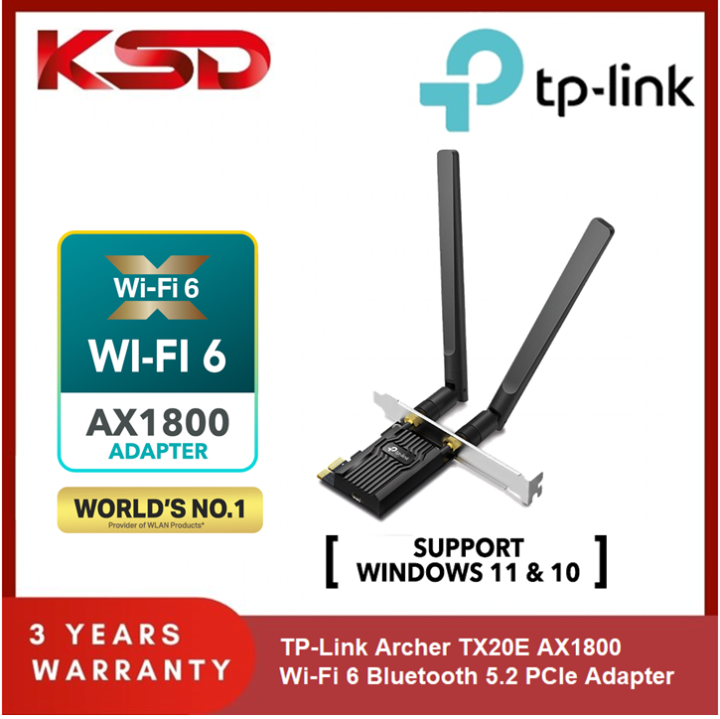 TP-Link Archer TX20E AX1800 Wi-Fi 6 Bluetooth 5.2 PCIe Adapter | Lazada