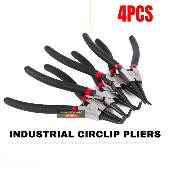 WISEUP 2PCS or 4Pcs Snap Ring Pliers Set Internal/External Circlip