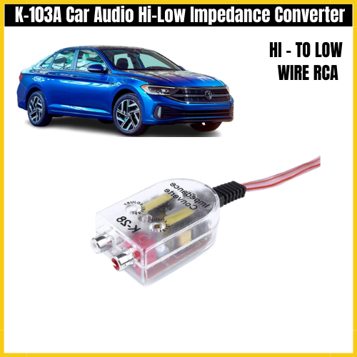 K103A Car Audio HiLow Impedance Converter RCA Cable Converter HI TO