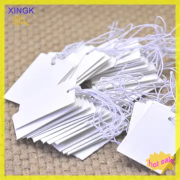 100Pcs Blank Kraft Jewelry Price Label String Price Tags Gift Cards With  String 20m