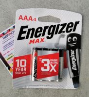 Energizer Max  E92 ถ่านอัลคาไลน์ BP4 - AAA (แพ็ค4ก้อน) เอ็นเนอร์ไจเซอร์แม็กซ์ EXP.12-2029