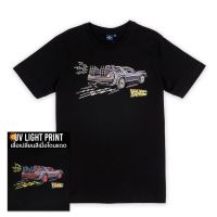 Universal Studios Men Back To The Future UV Sensitive T-Shirt - เสื้อยืดผู้ชายเทคนิคสียูวีเปลี่ยนสีเมื่อโดนแดด  สินค้าลิขสิทธ์แท้100% characters studio