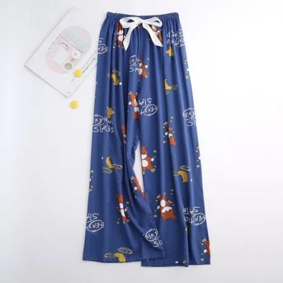 [ส่งไว] Clothinghouse_shop รหัส SD18 กางเกงขายาวพิมพ์ลาย กางเกงขายาวผู้หญิง กางเกงขายาว กางเกงลำลอง กางเกง