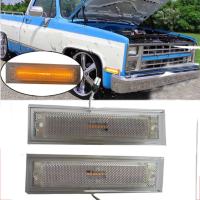 2pcs Car Side Marker Lamps Front Side Fender Clear Lens Lights For CHEVROLET/GMC SUBURBAN_