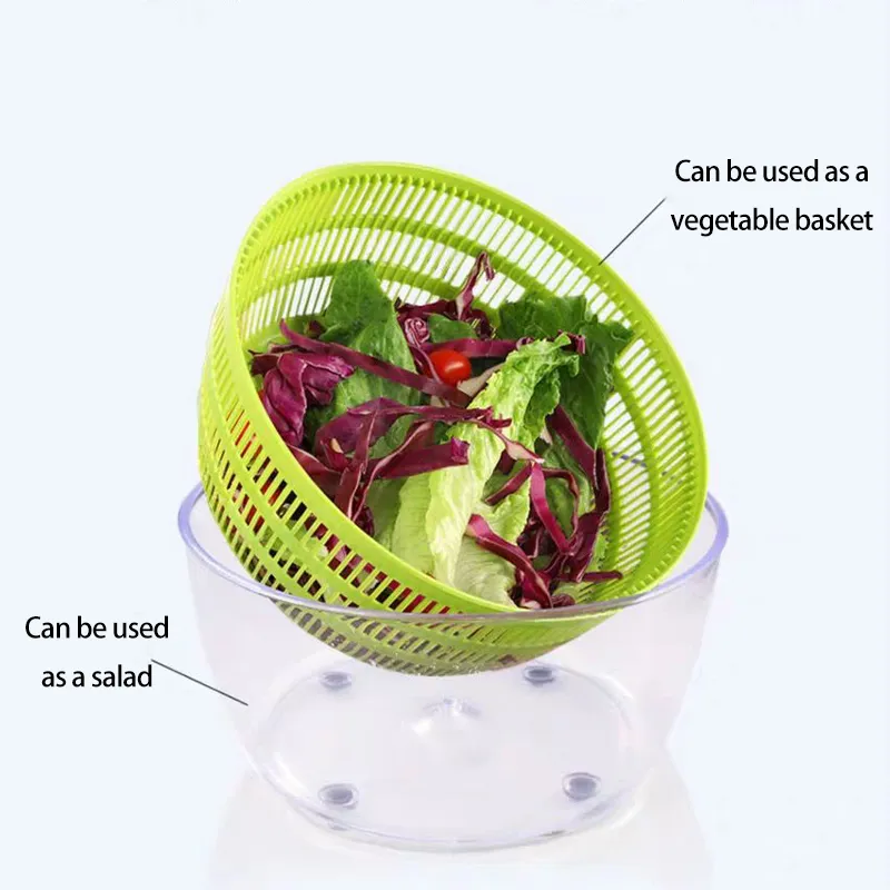 Salad Spinner 2.5L, Manual Lettuce Spinner for Veggie Prepping and