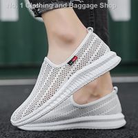 CODhuanglan212 Sandals Slippers☏❉Summer sandals men breathable mesh shoe male han edition of a pedal lazy shoes hollow out fly knitting technology hole