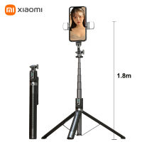 Xiaomi 1.8M Selfie Stick ไร้สาย Bluetooth Selfie Stick พับยาวขาตั้งกล้องชัตเตอร์รีโมทคอนลที่วางศัพท์