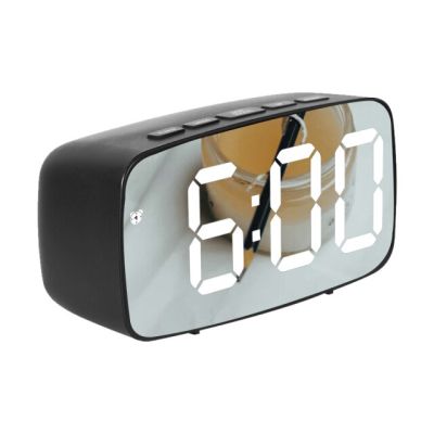 นาฬิกาที่แสดงตัวเลขขนาดใหญ่กระจก Led นาฬิกาอิเล็กทรอนิกส์นาฬิกาปลุกดิจิตอลนาฬิกาโต๊ะดิจิตอลพร้อมฟังก์ชันควบคุมด้วยเสียง