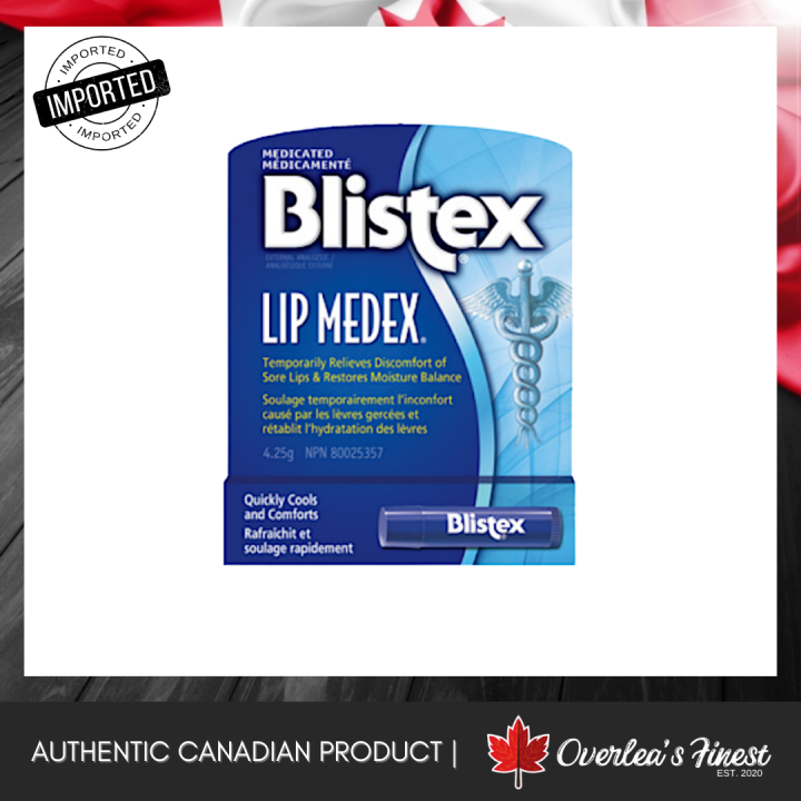 AUTHENTIC Imported from Canada Blistex Lip Medex; 4.25g; Quickly cools ...