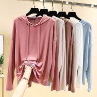 Modal Hoodies Solid Basic Tshirt Bottoming Sweatshirts All match Spring Autum Summer Casual street wear