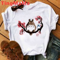 Miyazaki Hayao Totoro Studio Ghibli Tees Couple Clothes Ulzzang Grunge Graphic Tees White T Shirt