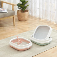 Unibull Semi-closed Cats Litter Box Pet Toilet Bedpans with Scoop Cat Dog Tray Sand Box Toilet for Training Tray Home Cleaning