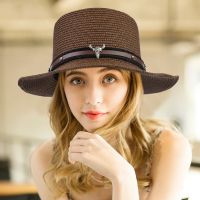 [COD] 2022 New Decoration Tie Hat Female Korean Fashion Big Brim