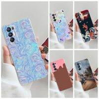 เคสสำหรับ OPPO Reno5 Pro + 5G ซิลิโคนนิ่ม TPU การพิมพ์ดอกไม้สวยงามเคสมือถือใสสำหรับออปโป้ไฟนด์ X3 Neo Reno 5 Pro Plus 5G เคสเนื้อนิ่ม5G