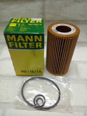 กรองน้ำมันเครื่อง Benz  Vito I  W638 ( 1995 - 2003 ) รุ่น  108 CDI,  110 CDI,  112 CDI  Oil Filter  Mann  HU 718/1k  /  HU718/1k SS