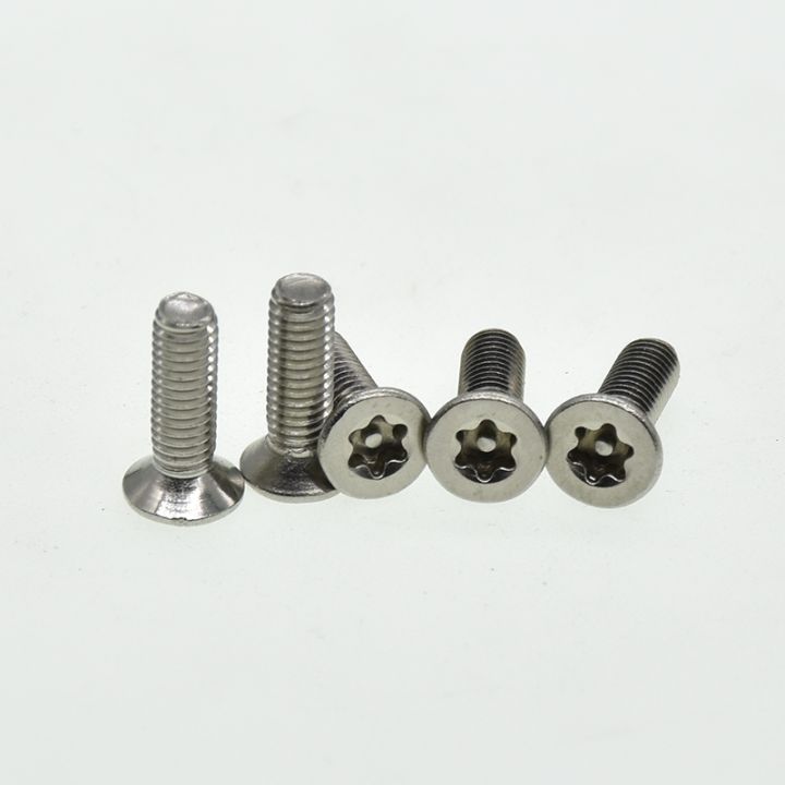 m3-m4-m5-m6-304-stainless-steel-six-lobe-torx-flat-countersunk-head-with-pin-tamper-proof-anti-theft-security-screw-bolt