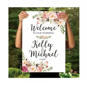 Shop Wedding Welcome Board online | Lazada.com.ph