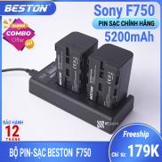 Bộ pin sạc cho Beston F750 cho đèn LED YN và Sony DCR VX2100 DSR PD150 DSR
