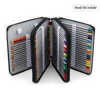 124 Holder 4 Layer Portable PU Leather School Pencils Case Large Capacity Pencil Bag For Colored Pencils Watercolor Art Supplies