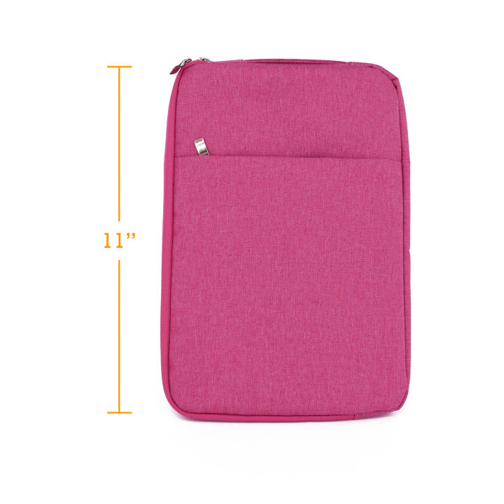 11-6-inch-premium-denim-series-vertical-shockproof-sleeve-case-bag-with-pocket-bag-case-for-macbook-retina-pro-air-11-6-inch-intl-ชมพู