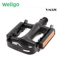 2021Wellgo VM273 MTB Bicycle Pedals DU Bearing Ultralight Black Silver Alloy Cleats Mountain Road Bmx Bike Cycling Accesorios