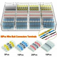 ☌❀▩ 50/800 Pcs Transparent Heat Shrinkable Sleeve Solder Seal Sleeve Heat Shrink Wire Connectors Terminals Waterproof Welding Tools