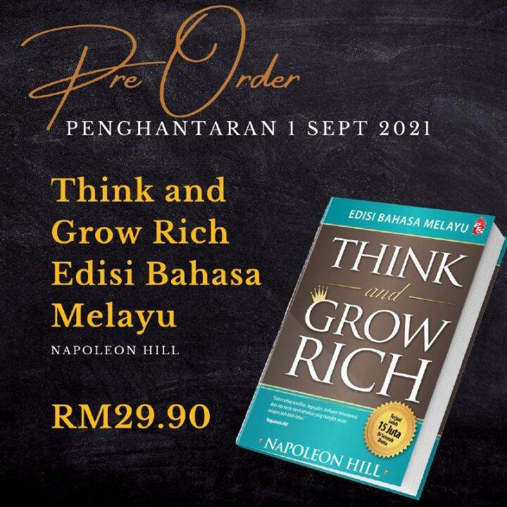 Ready Stock Think And Grow Rich Edisi Bahasa Melayu Tulisan