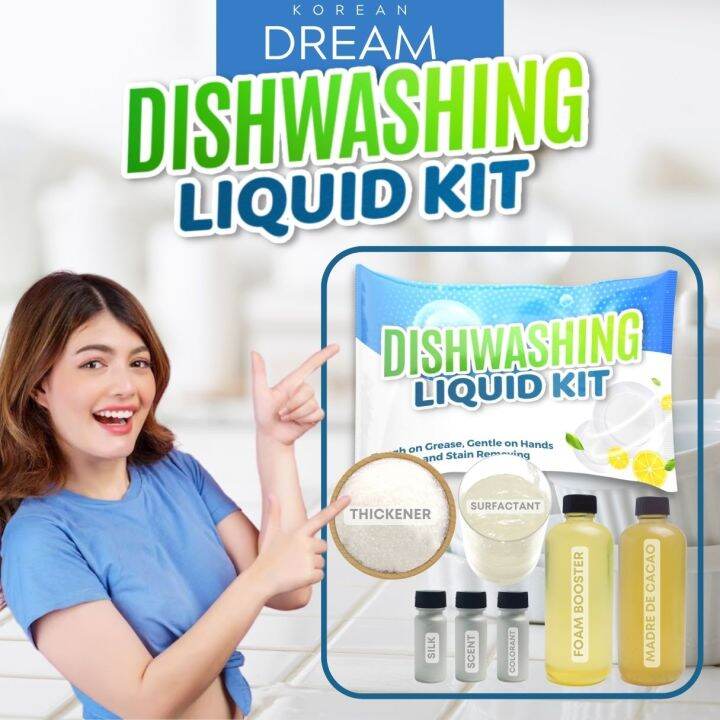 KOREAN DREAM Regular Dishwashing Liquid DIY Kit 1718 Liters Yield Dish
