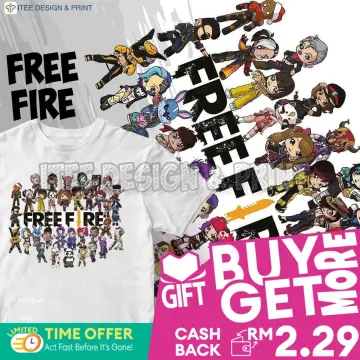 KID Free Fire Cotton Tshirt ready stock Malaysia baju free Fire