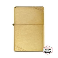 ไฟแช็ก Zippo รุ่น 240 Brushed Brass Vintage with Slashes ของแท้ 100% รับประกันตลอดอายุการใช้งาน