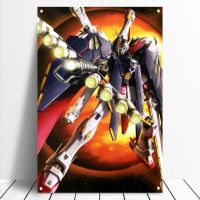 Gundam โปสเตอร์โลหะรายการทีวีเกมภาพยนตร์อนิเมะป้ายดีบุก MZ402ตกแต่งศิลปะบนผนัง