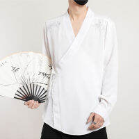 ผู้ชาย Streetwear R Harajuku Haori Crane เย็บปักถักร้อย Cardigan Yukata สไตล์ญี่ปุ่นผู้ชาย Kimono Top ครีมกันแดด