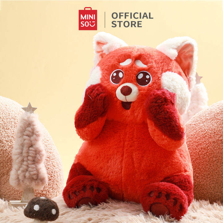 MINISO Disney Pixar Furry Carnival Red Panda Sitting Plush Doll