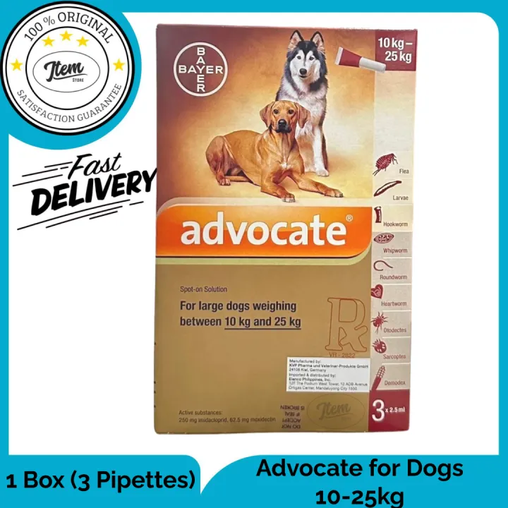 ADVOCATE FOR DOGS 10-25KG 1 BOX 3 PIPETTES | Lazada PH