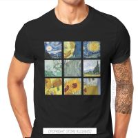 Vintage Alternative Funny Artwork Van Gogh Painting Men Tshirt Homme Graphic Clothes Cool Design Pure Cotton Harajuku T Shirt