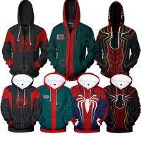 [Qinqin clothing]2021ใหม่แฟชั่น Spidermans Hoodies เสื้อสำหรับเด็กชายและเด็กหญิงเสื้อกันหนาวเสื้อผ้าเด็ก Spider เด็ก Top Outwear Hiphop