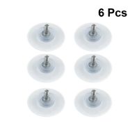 ♝❡ 6pcs 4mm Furniture Desk Glass PVC Transparent Anti-Collision Suction Cups Sucker Hanger Pads with Screws for Glass Table