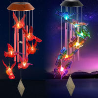 Solar Hummingbird Wind Chime Led Christmas Butterfly Lamp Courtyard Solar Energy Wind Chime Landscape Lamp Garden Lamp CHN-Q