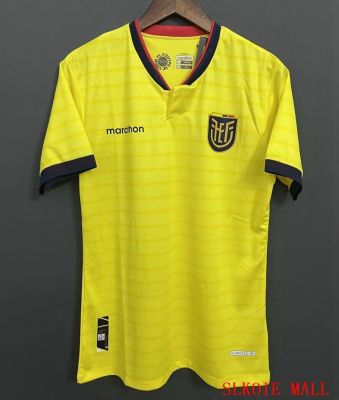 Ecuador ชุดเจอร์ซี่ย์สำหรับผู้ชายเสื้อเจอร์ซีย์สีเหลือง23/24เสื้อแข่งฟุตบอลคุณภาพแบบไทย