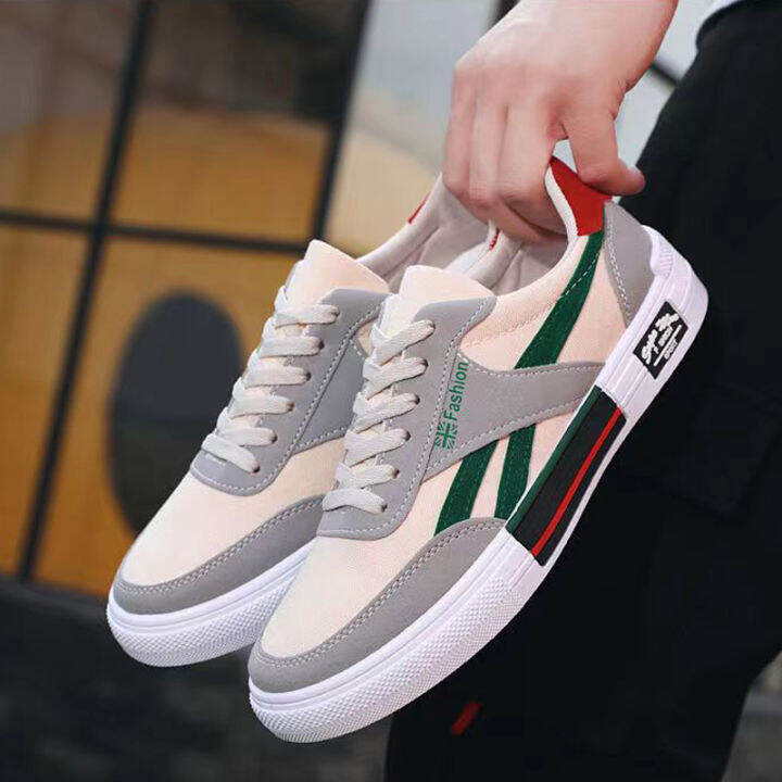 Men's Korean Style Fashion Sport Shoes Korean Comfortable Footwear 2 Color Combination High ...