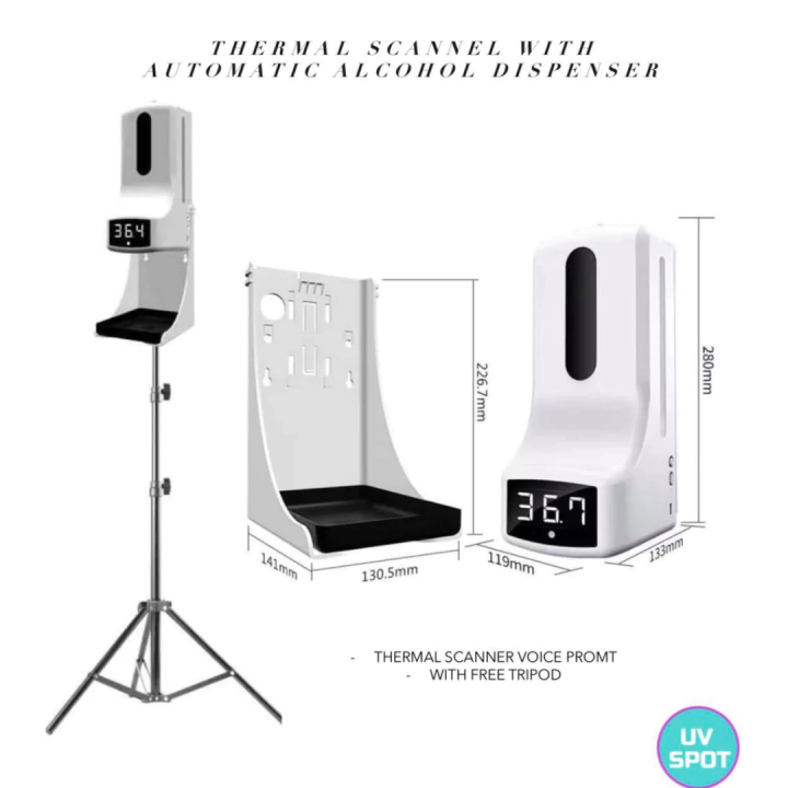 ( burgos shop ) k9x thermal scanner with battery stand NonContact 2in1 K9 Pro Thermometer and