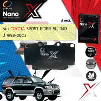 &amp;lt; Compact เกรดท็อป รุ่นใหม่ &amp;gt; ผ้าเบรคหน้า ผ้าดิสเบรคหน้า TOYOTA SPORT RIDER ปี 1998-2003 Compact NANO X DEX 303 ปี 98,99,00,01,02,03, 41,42,43,44,45,47