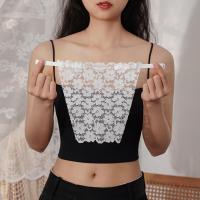 Lace Tube Top Female Summer Neckline Anti-Lighting Camisole Fake Invisible And Soft Bra Anti-Peep Breathable Artifact E7W8