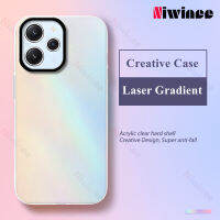 NIWINEE 3 IN 1ปลอกไล่ระดับเลเซอร์สำหรับ Xiaomi Redmi 12ฝาหลัง Case กันกระแทกสุดหรูโทรศัพท์ออโรร่า