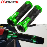 รถจักรยานยนต์ Handle Bar Grips สำหรับ Kawasaki ER-6N ER6N ER 6N 2006-2018 2010 2011 2012 2013 2014 2015มอเตอร์ไซด์ Handlebar Grip