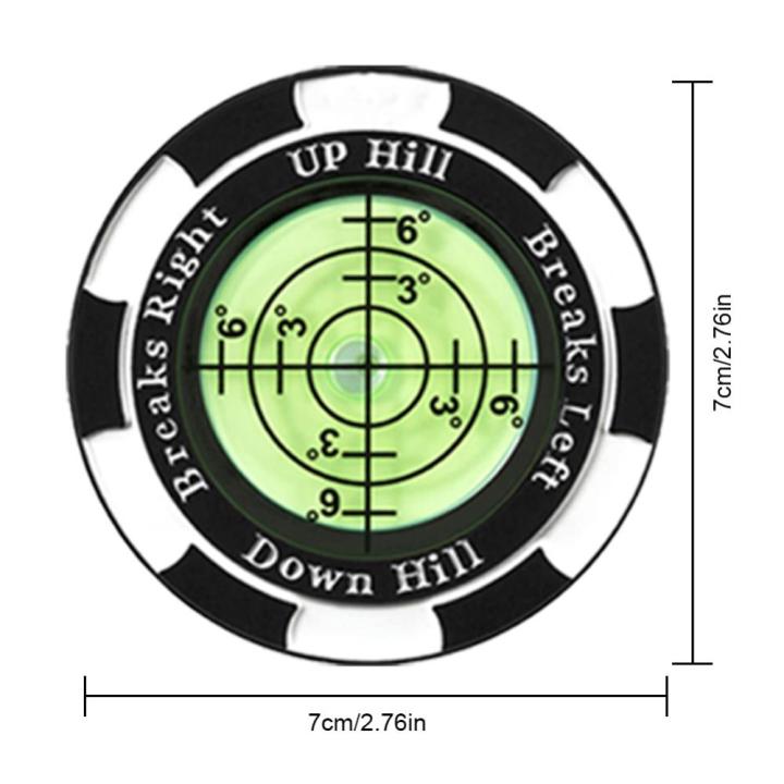 คลิปหนีบหมวกกอล์ฟบอลมาร์กเกอร์แบบพกพาเครื่องอ่านลูกกอล์ฟที่มีความแม่นยำสูงอุปกรณ์เสริมสำหรับนักกอล์ฟใช้งานง่าย