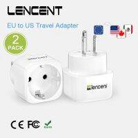 LENCENT 2 PCS EU to US Travel Adapter  Overload Protection Wall Charger Spanish 2-Pin Europe to 3-Pin USA for Travel /Home Shoes Accessories