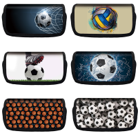 【cw】Soccerly Footbally Print Cosmetic Cases Pencil Bag Boys School Bags Kids basketball Pencil Case Children Stationary Bags ！