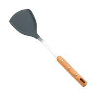 Silicone Spatula Wooden Handle Non-Stick Spatula High Temperature Resistant Stainless Steel Kitchen