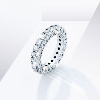 SWAN - Pave Ring iii แหวนเงินแท้ แหวนฝังเพชรรอบ ฝังเพชรคิวบิกเซอร์โคเนีย cubic zirconia